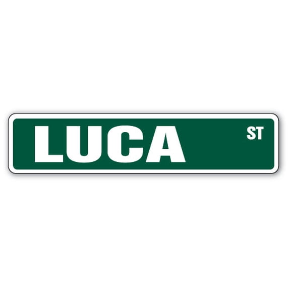 SignMission A-18-SS-LUCA 4 x 18 in. Childrens Name Room Aluminum Street Sign - Luca