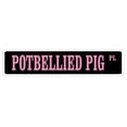 thumbnail image 1 of SignMission A-18-SS-Potbellied 4 x 18 in. Potbellied Pig Aluminum Street Sign - Potbelly Pot Belly Pigs Pet, 1 of 5