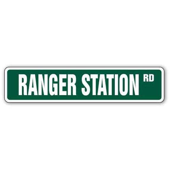 SignMission A-18-SS-Ranger Station Ranger Station Aluminum Street Sign for National Park Trail Camping Forest