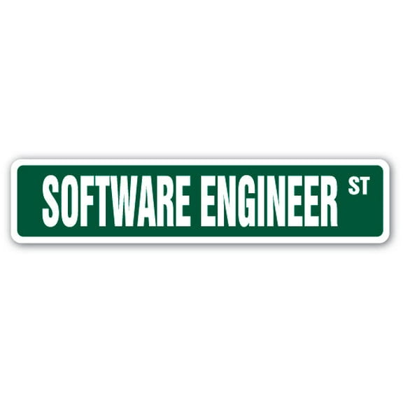 SignMission A-18-SS-SOFTWARE ENGINEER 4 x 18 in. Software Engineer Aluminum Street Sign - Computer Code Writer It Programmer