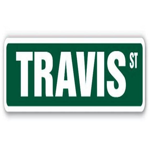 SignMission A-18-SS-TRAVIS 4 x 18 in. Childrens Name Room Decal Street Sign - Travis