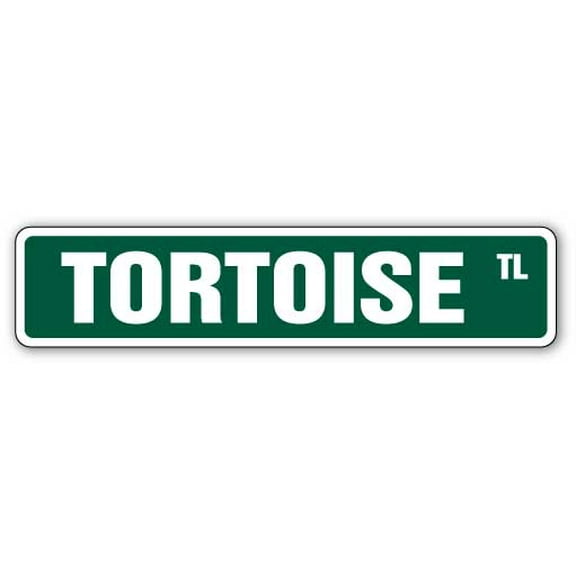 SignMission A-18-SS-Tortoise Tortoise Aluminum Street Sign for Turtle Turtles Lover Collector Fun