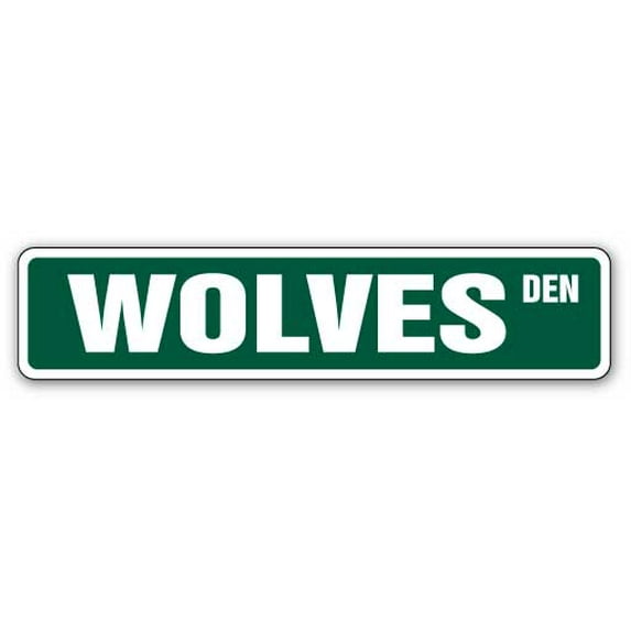 SignMission A-18-SS-Wolves Wolves Aluminum Street Metal Sign for Wolf Collectible Decor Howl