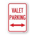 thumbnail image 1 of SignMission A-1824-22751 18 x 24 in. Aluminum Sign - Valet Parking with Bidirectional Arrow, 1 of 4
