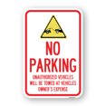 thumbnail image 1 of SignMission A-1824-22775 18 x 24 in. Aluminum Sign - Unauthorized Vehicles Towed At Owner Expense with Graphic, 1 of 4