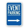 thumbnail image 1 of SignMission A-1824-22823 18 x 24 in. Aluminum Sign - Thanks for Coming Turn Right for Exit Event Parking with Right Arrow, 1 of 4