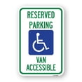 thumbnail image 1 of SignMission A-1824-22988 18 x 24 in. Aluminum Sign - Reserved Parking Van Accessible with Symbol, 1 of 4