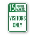 thumbnail image 1 of SignMission A-1824-23055 18 x 24 in. Aluminum Sign - Reserved Parking Sign 15 Minute Parking for Visitors Only, 1 of 4