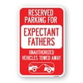 thumbnail image 1 of SignMission A-1824-23107 18 x 24 in. Aluminum Sign - Reserved Parking for Expectant Fathers Unauthorized Vehicles Towed Away with Tow Away Graphic, 1 of 4