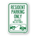 thumbnail image 1 of SignMission A-1824-23375 18 x 24 in. Aluminum Sign - Parking Reserved Towing Sign Resident Parking Only Violators Will Be Towed with Vehicle Towing Symbol, 1 of 4