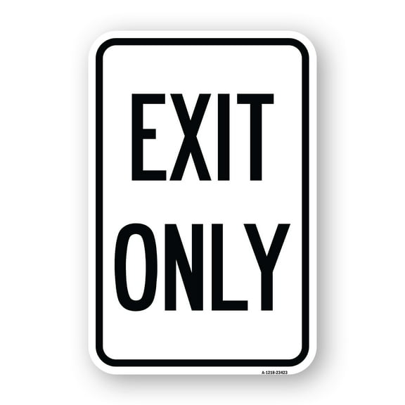 SignMission A-1824-23423 18 x 24 in. Aluminum Sign - Parking Lot Sign Exit Only