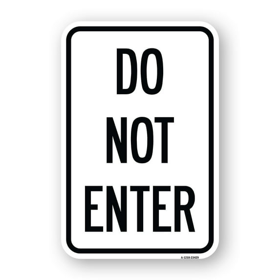 SignMission A-1824-23429 18 x 24 in. Aluminum Sign - Parking Lot Sign Do Not Enter