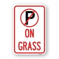 thumbnail image 1 of SignMission A-1824-23527 18 x 24 in. Aluminum Sign - On Grass with No Parking Symbol, 1 of 4