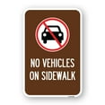 thumbnail image 1 of SignMission A-1824-23551 18 x 24 in. Aluminum Sign - No Vehicles on Sidewalk, 1 of 4