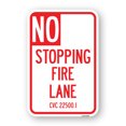 thumbnail image 1 of SignMission A-1824-23576 18 x 24 in. Aluminum Sign - No Stopping Fire Lane - Refer to CVC 22500.1, 1 of 4