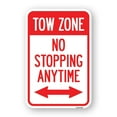 thumbnail image 1 of SignMission A-1824-23579 18 x 24 in. Aluminum Sign - No Stopping Anytime with Bi-Directional Arrow, 1 of 4