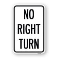 thumbnail image 1 of SignMission A-1824-23591 18 x 24 in. Aluminum Sign - No Right Turn, 1 of 4