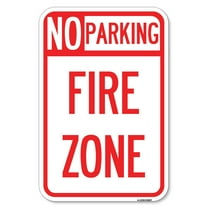 SignMission A-1824-23667 18 x 24 in. Aluminum Sign - No Parking Sign No Parking Fire Zone