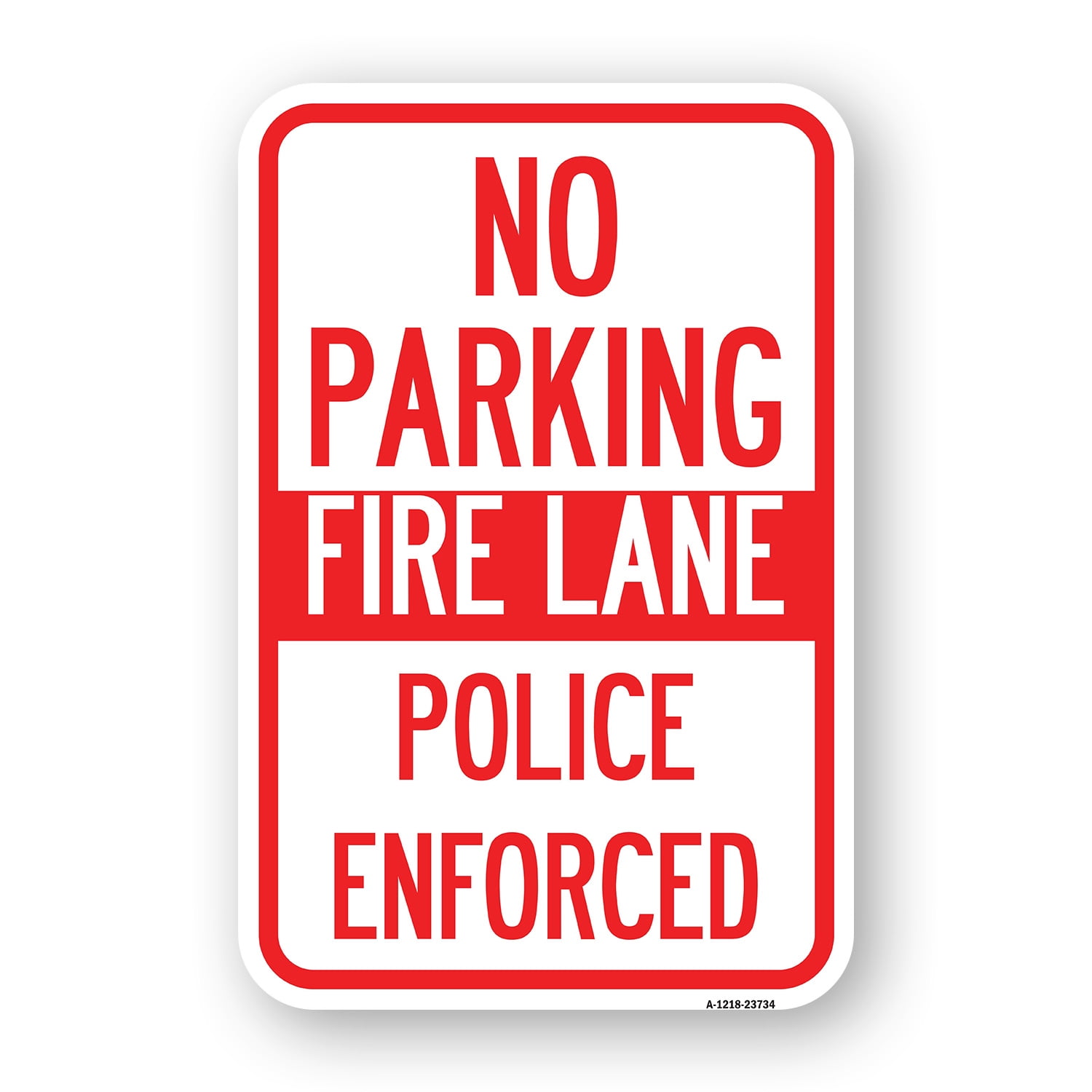 SignMission A-1824-23734 18 x 24 in. Aluminum Sign - No Parking Fire ...