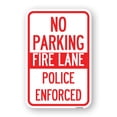 thumbnail image 1 of SignMission A-1824-23734 18 x 24 in. Aluminum Sign - No Parking Fire Lane Police Enforced, 1 of 4