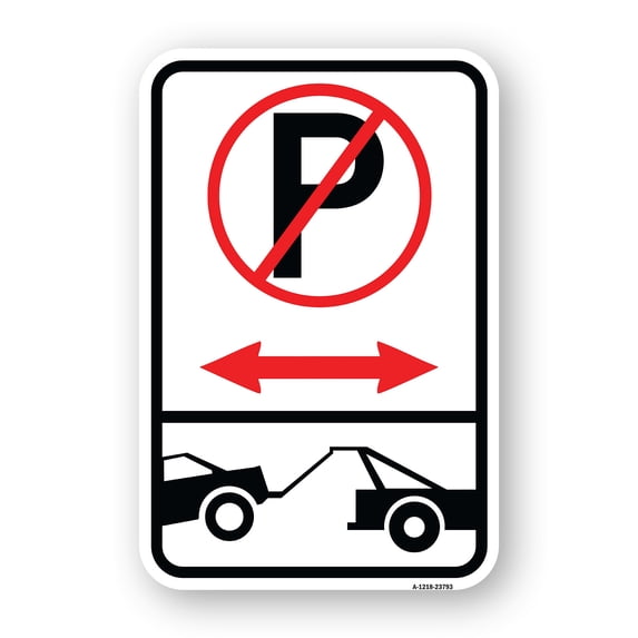 SignMission A-1824-23793 18 x 24 in. Aluminum Sign - No Parking - Tow Away Zone with Graphic