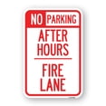 thumbnail image 1 of SignMission A-1824-23815 18 x 24 in. Aluminum Sign - No Parking After Hours Fire Lane, 1 of 4