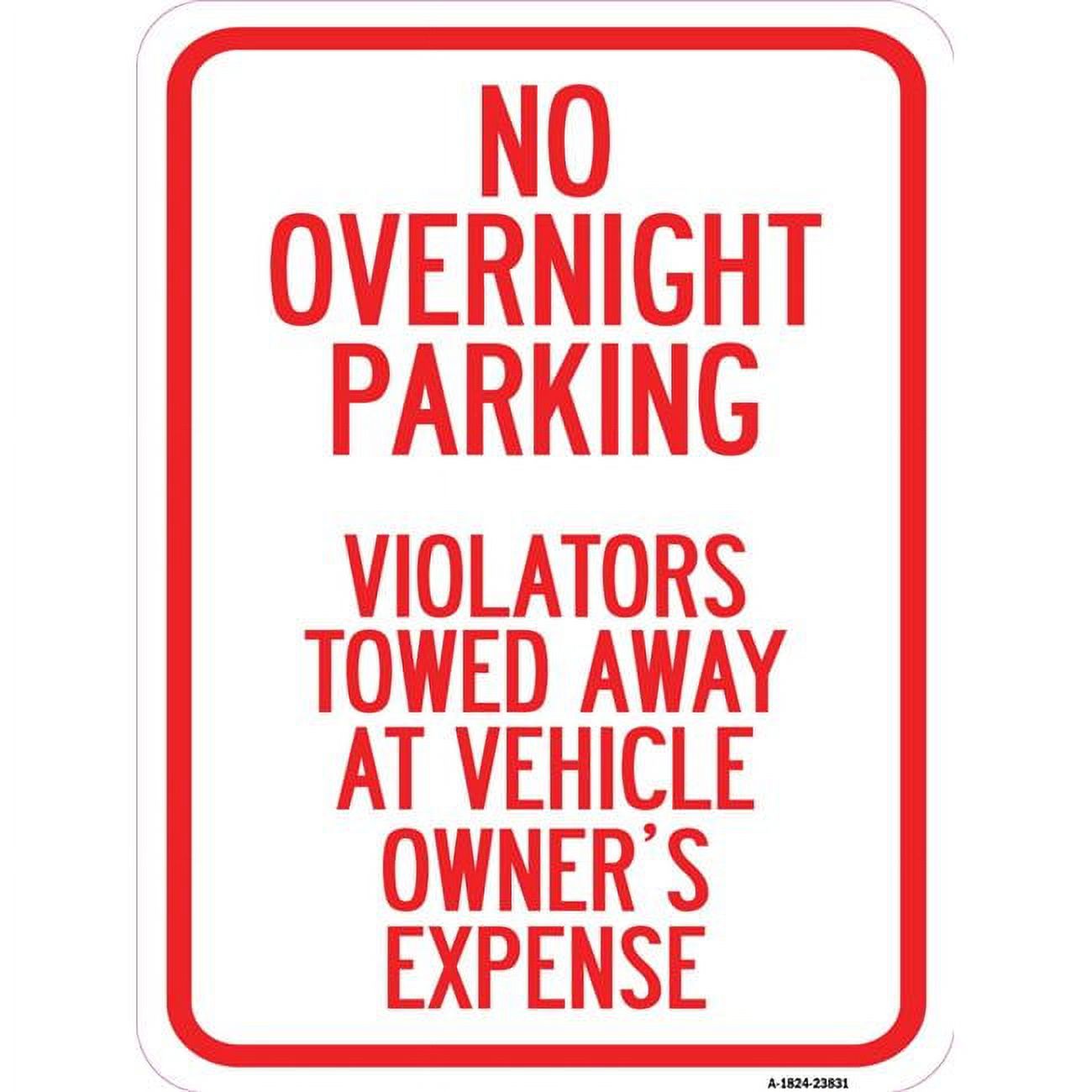 SignMission Designer Series Sign - No Parking Violators Towed Away At Owner's Expense | Green