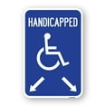 thumbnail image 1 of SignMission A-1824-23915 18 x 24 in. Aluminum Sign - Handicapped Parking with Double Arrows, 1 of 4