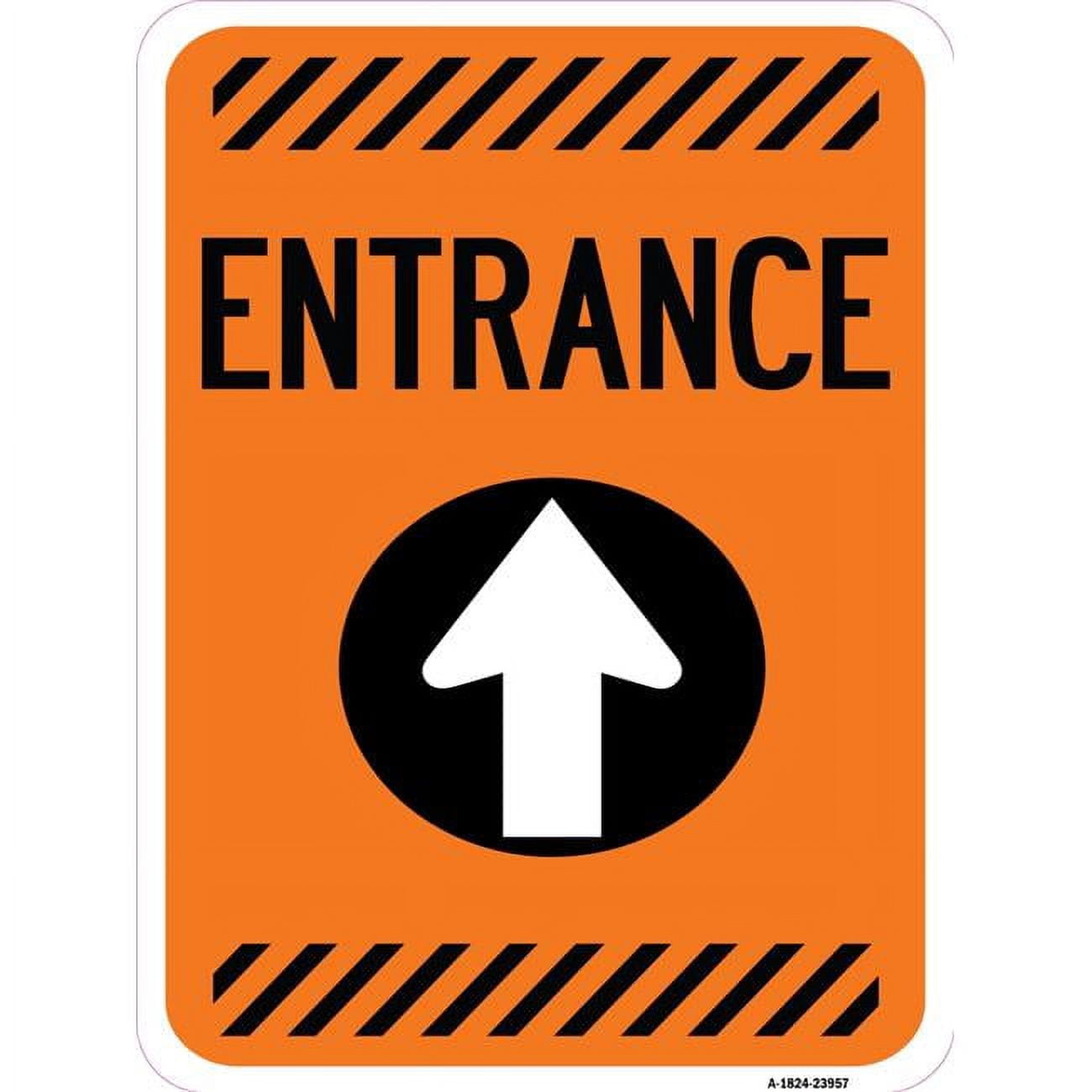 SignMission A-1824-23957 18 x 24 in. Aluminum Sign - Flex Post Entrance ...