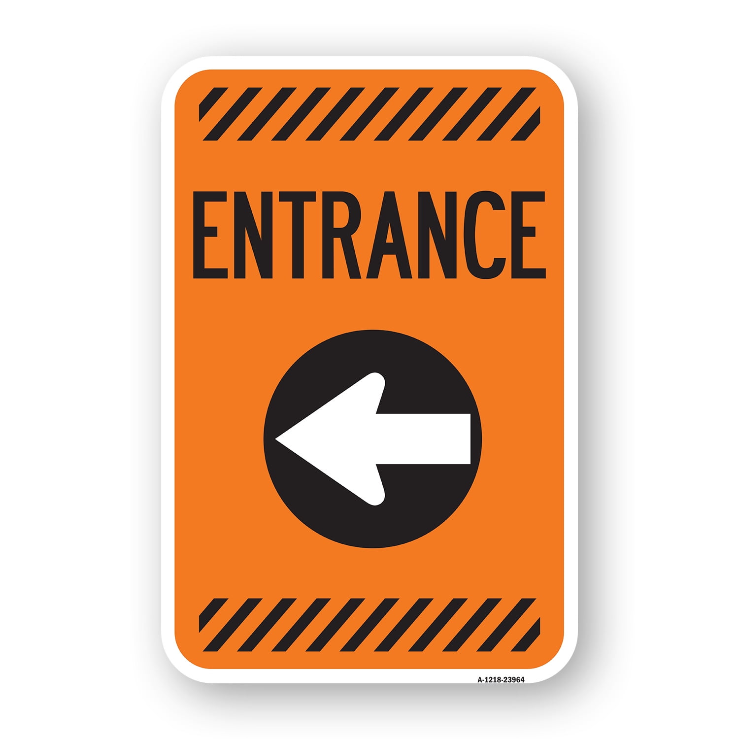 SignMission A-1824-23964 18 x 24 in. Aluminum Sign - Entrance Left ...