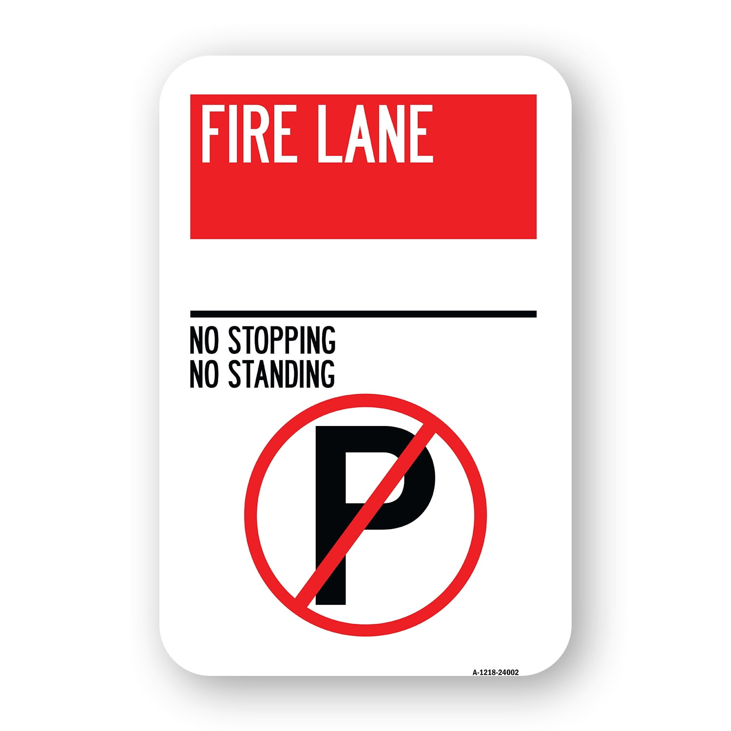 SignMission A-1824-24002 18 x 24 in. Aluminum Sign - Fire Lane - No ...