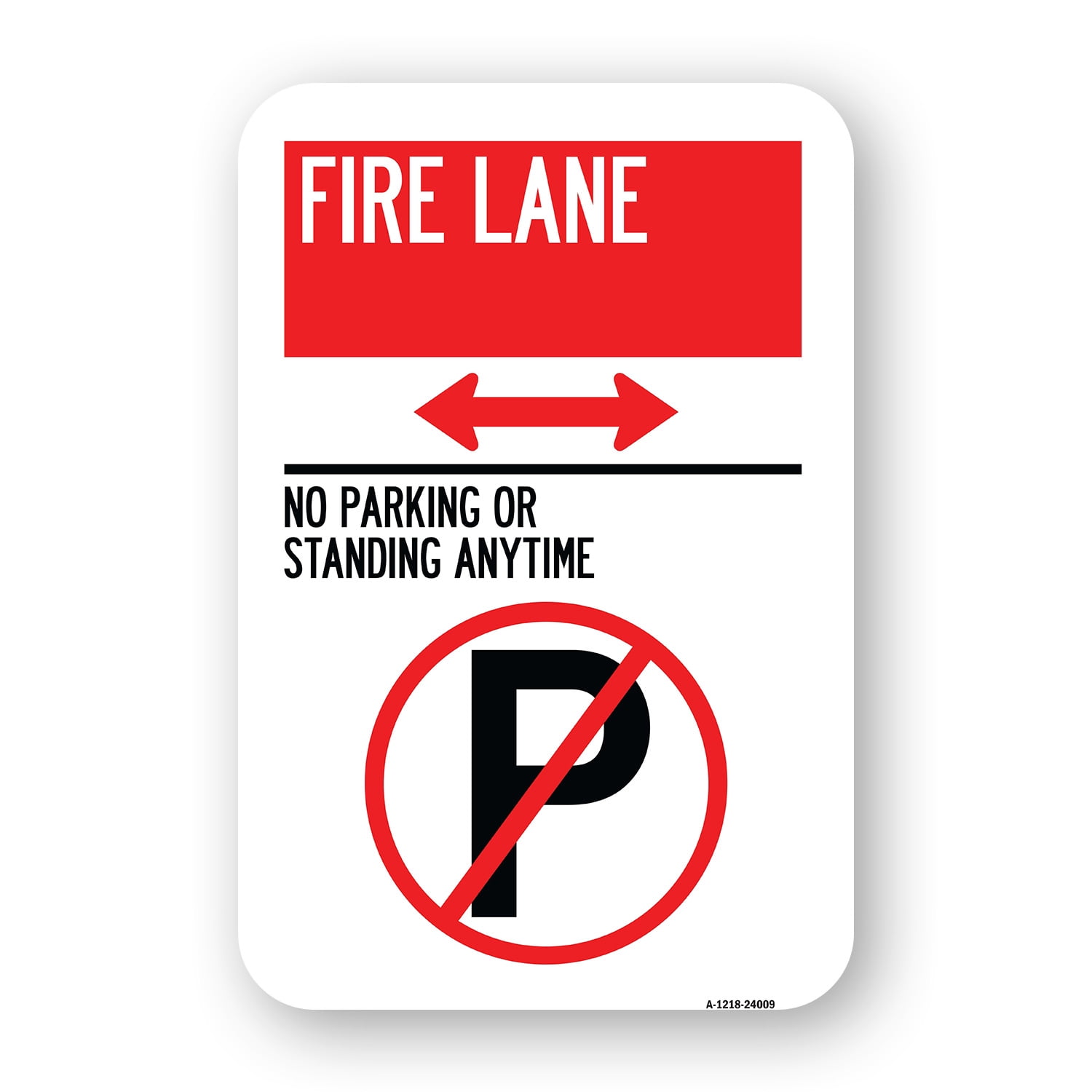 SignMission A-1824-24009 18 x 24 in. Aluminum Sign - Fire Lane - No ...