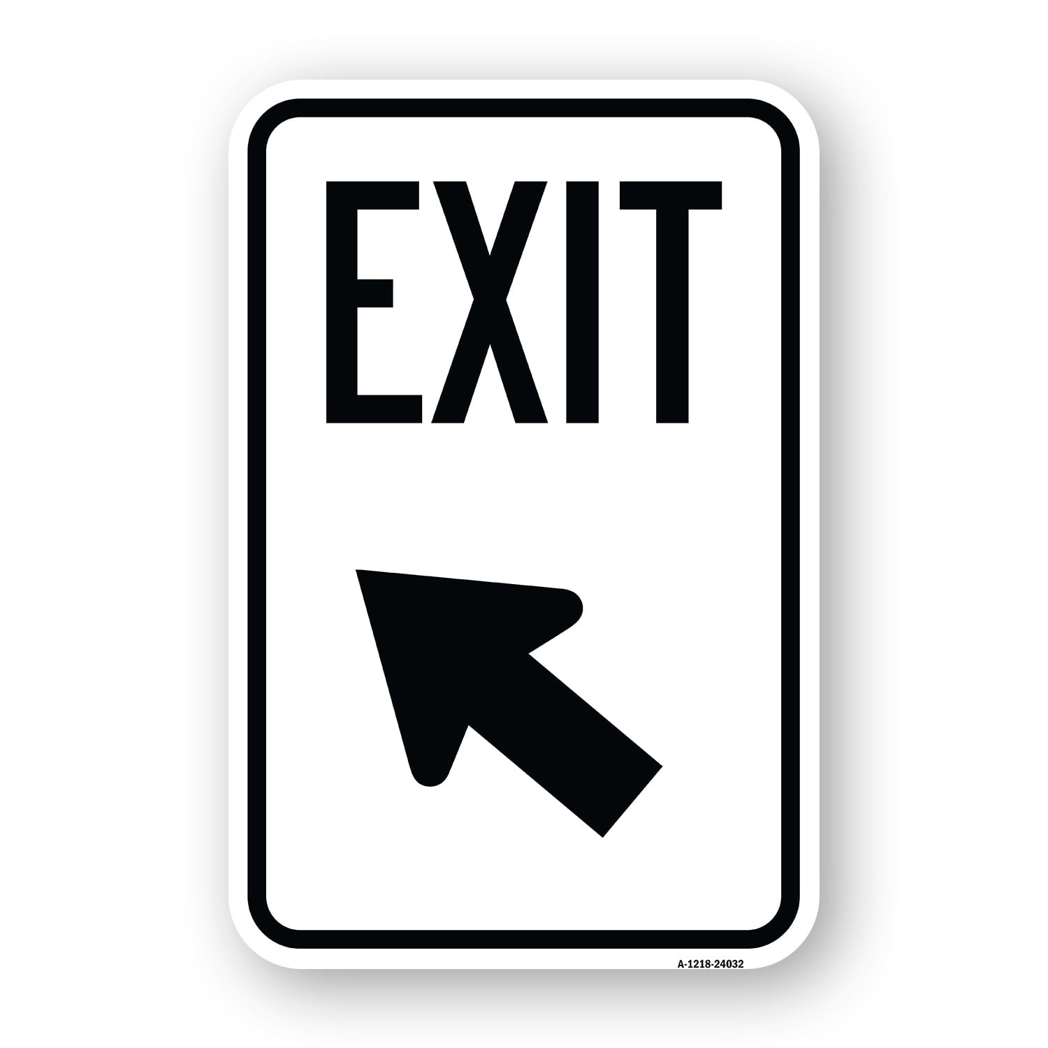 SignMission A-1824-24032 18 x 24 in. Aluminum Sign - Exit Sign Exit ...