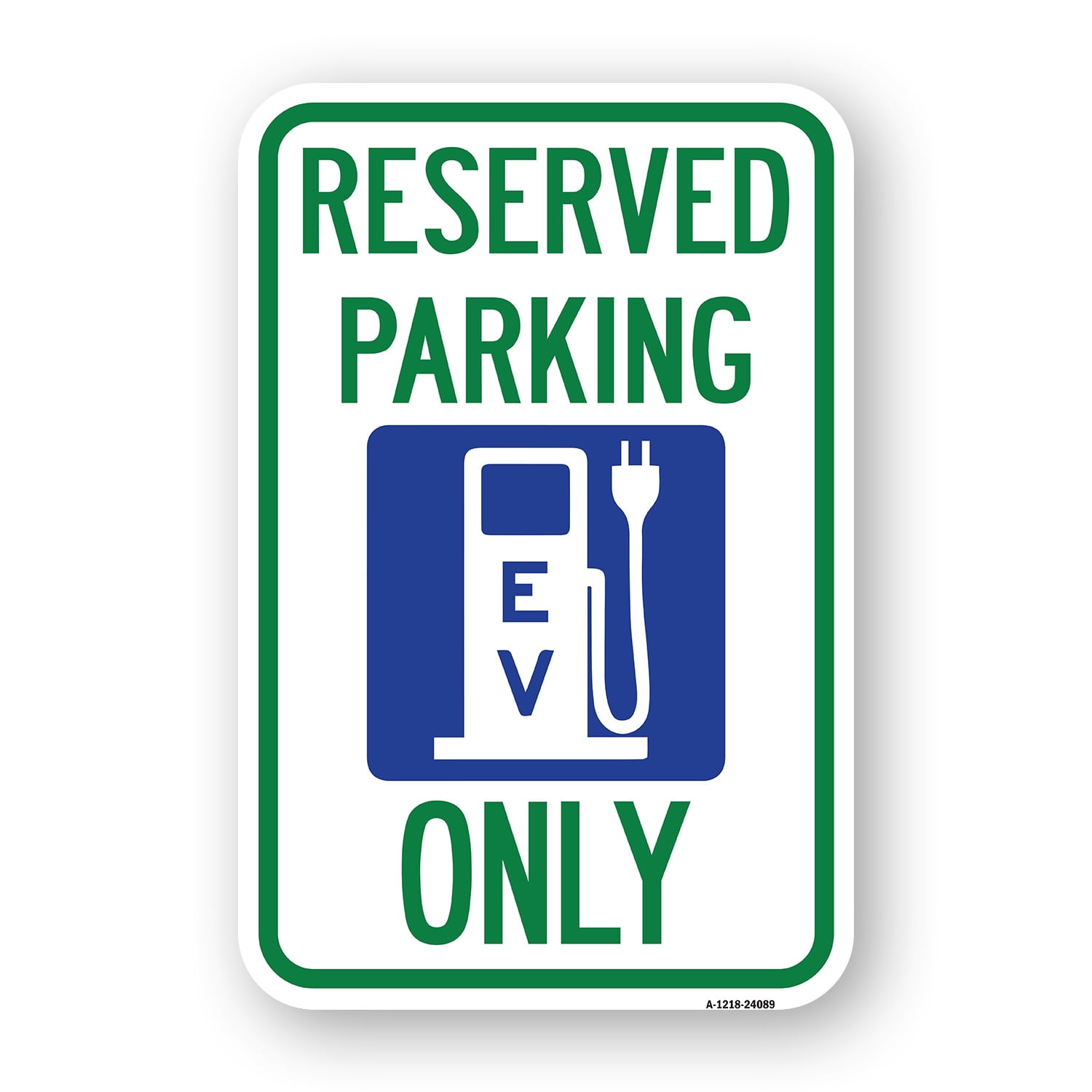 Ev Fans Sign SignMission A-1824-24089 18 x 24 in. Aluminum Sign - EV Only with ...