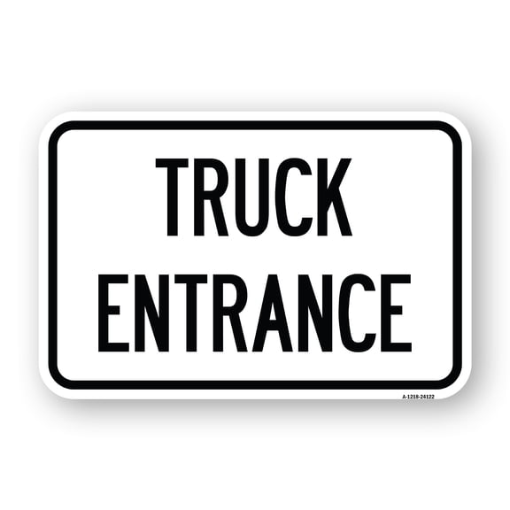 SignMission A-1824-24122 18 x 24 in. Aluminum Sign - Driveway Sign Truck Entrance