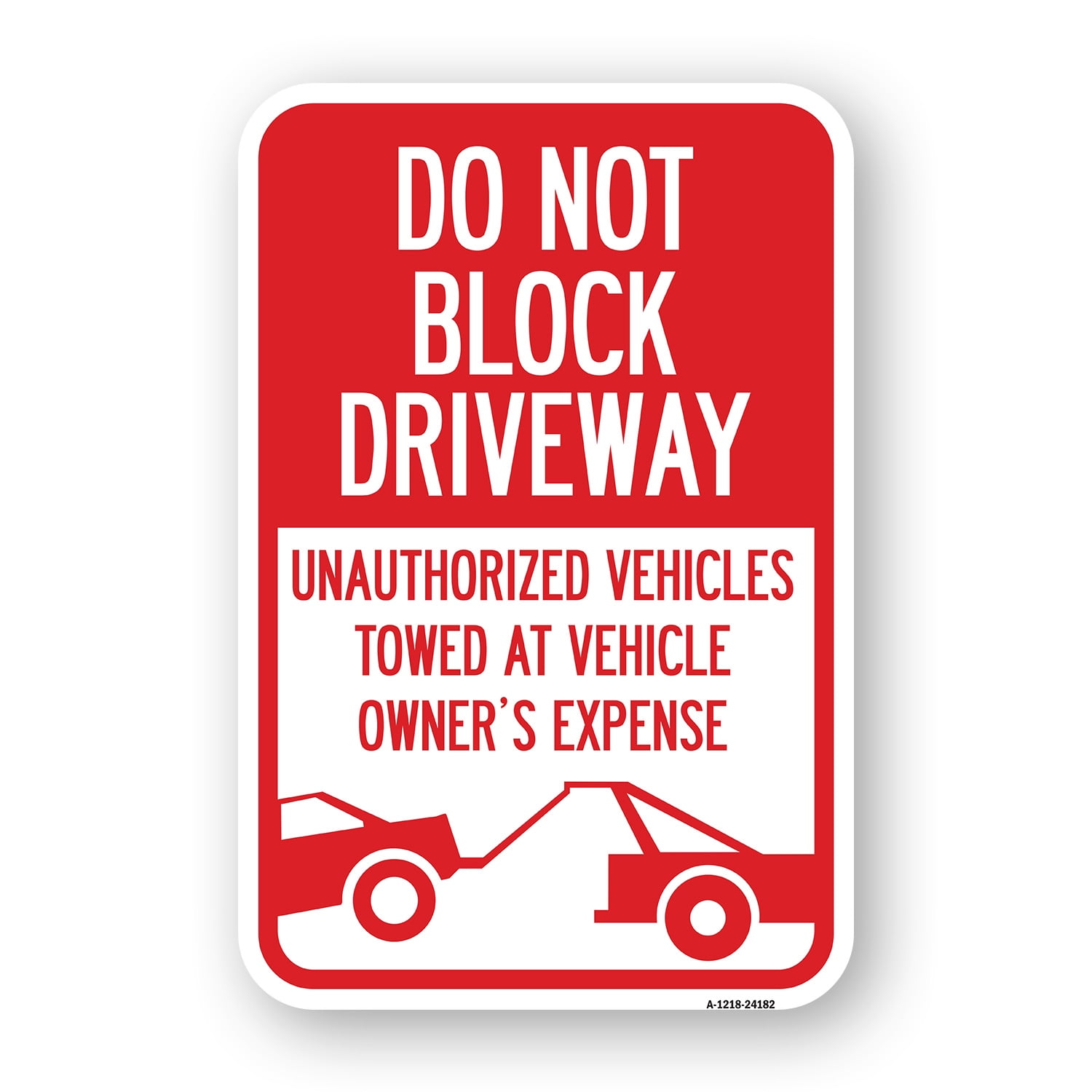 SignMission A-1824-24182 18 x 24 in. Aluminum Sign - Do Not Block ...