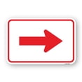 thumbnail image 1 of SignMission A-1824-24335 18 x 24 in. Aluminum Sign - Arrow, Red & White, 1 of 4