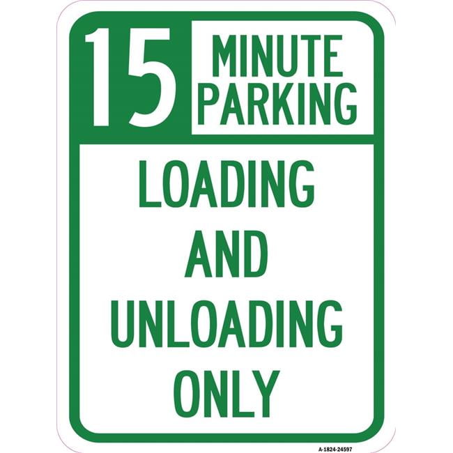 SignMission A-1824-24597 18 x 24 in. Aluminum Sign - 15 Minute Parking ...