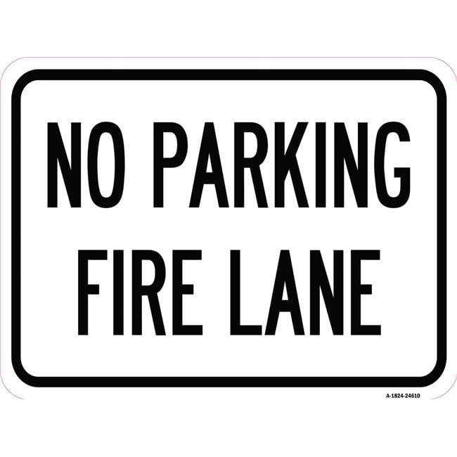 SignMission A182424610 18 x 24 in. Aluminum Sign Pavement Stencil No Parking Fire Lane