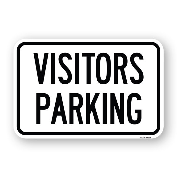 Visitors Parking | 18" X 24" Heavy-Gauge Aluminum Rust Proof Parking Sign | Protect Your Business & Municipality | Made in The USA