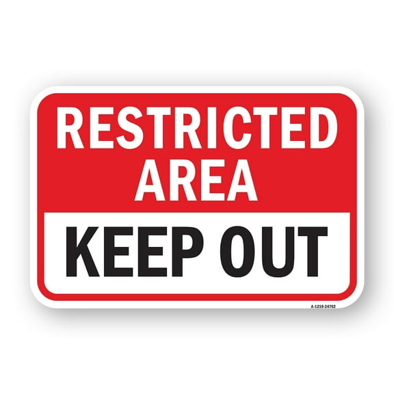 SignMission A-1824-24762 18 x 24 in. Aluminum Sign - Restricted Area Keep Out