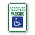 thumbnail image 1 of SignMission A-1824-24773 18 x 24 in. Aluminum Sign - Reserved Parking with Handicapped Symbol, 1 of 4