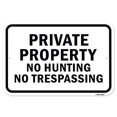 thumbnail image 1 of SignMission A-1824-24843 18 x 24 in. Aluminum Sign - Private Property No Hunting No Trespassing, 1 of 4