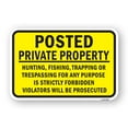 thumbnail image 1 of SignMission A-1824-24866 18 x 24 in. Aluminum Sign - Posted Hunting Fishing Trapping Forbidden Violator, 1 of 4