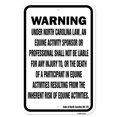 thumbnail image 1 of SignMission A-1824-25152 18 x 24 in. Aluminum Sign - North Carolina Equine, 1 of 4