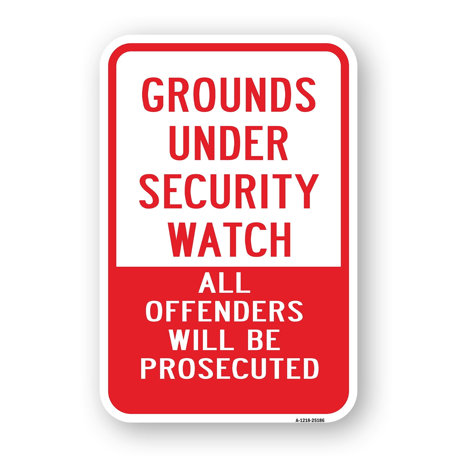 Offending Image Sign SignMission A-1824-25186 18 x 24 in. Aluminum Sign - Grounds Under ...