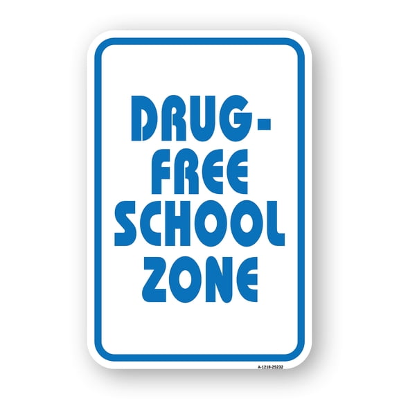 SignMission A-1824-25232 18 x 24 in. Aluminum Sign - Drug-Free School Zone