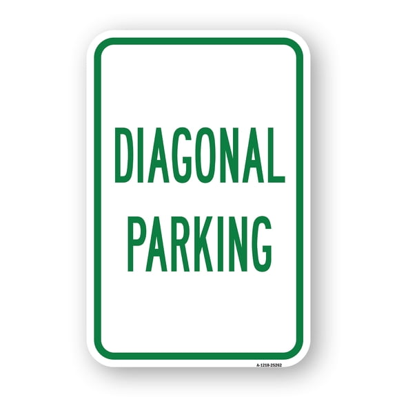 SignMission A-1824-25262 18 x 24 in. Aluminum Sign - Diagonal Parking