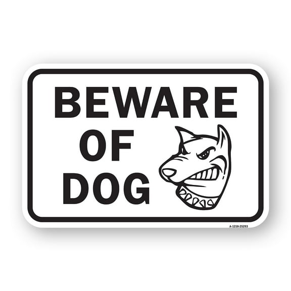 SignMission A-1824-25293 18 x 24 in. Aluminum Sign - Beware of Dog W Graphic