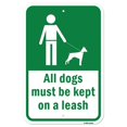 thumbnail image 1 of SignMission A-1824-25309 18 x 24 in. Aluminum Sign - All Dogs Must Be Kept on A Leash, 1 of 4